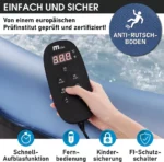 Whirlpool aufblasbar BRAST MSpa Tekapo für 6 Personen 185x185cm In-Outdoor Pool 132 Massagedüsen Energiespar – Bild 4