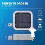 Bestway® LAY-Z-SPA® Energiespar-Whirlpool San Francisco HydroJet Pro™ mit App-Steuerung, für 7 Personen 230 x 230 x 71 cm, Marmor-Optik (Samtgrau) – Bild 4