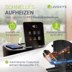 Juskys® Whirlpool SpaLuxe inkl. LED-Beleuchtung Schwarz/Weiß - 3000W, 130 Düsen, aufblasbar – Bild 4