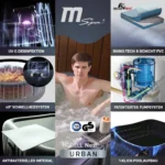 MSpa Whirlpool Urban Nest U-NE021 | Indoor & Outdoor Whirlpool - Aufblasbar - 2 Personen - Massagefunktion - Anti-Frost - Ozon-UV-C-Desinfektion – Bild 3