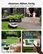 Segway Navimow i208 LiDAR mit Garage M, Mähroboter ohne Begrenzungskabel für 800 m², bis 45% Steigung, Solid-State LiDAR+Vision, Integriertes 4G – Bild 2