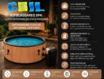 COIL Whirlpool SPA Aufblasbar, Schwimmbad mit Hydromassage, extra dünn, In- & Outdoor, 4 Personen, 150 cm, Tahiti – Bild 2