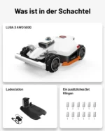 Mähroboter Mammotion LUBA 3 AWD 5000 mit Garage, ohne Kabel, für bis zu 5000 m², 360° LiDAR+NetRTK+KI Vision, 80% Steigung, Auto-Kartierung, 4G, APP – Bild 11