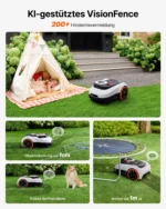 Segway Navimow i208 LiDAR Mähroboter ohne Begrenzungskabel für 800 m², bis 45% Steigung, Solid-State LiDAR und Vision Dual System, Integriertes 4G – Bild 6