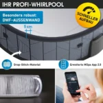 BRAST Whirlpool aufblasbar MSpa Tidal für 6 Personen | 138 Massagedüsen in 3 Intensitäten | einfache Steuerung per App – Bild 4