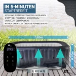 MSpa Whirlpool Urban Nest U-NE021 | Indoor & Outdoor Whirlpool - Aufblasbar - 2 Personen - Massagefunktion - Anti-Frost - Ozon-UV-C-Desinfektion – Bild 9