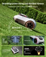 Navimow i220 LiDAR Rasenmäher Roboter für 2000m² mit Garage, Geländereifen für Hänge bis 45% Neigung, LiDAR und Vision Dual System (Getrennt versandt) – Bild 6