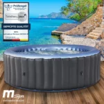 BRAST Whirlpool aufblasbar MSpa Bergen für 6 Personen | Ø204x70cm | 138 Massagedüsen | Energiespar-Timer