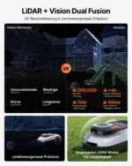Navimow i220 LiDAR Rasenmäher Roboter für 2000m² mit Garage, Geländereifen für Hänge bis 45% Neigung, LiDAR und Vision Dual System (Getrennt versandt) – Bild 3