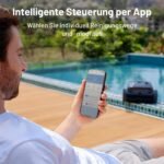 VONKO W10 Poolroboter Boden und Wand, Wasserlinie, Poolsauger Akku Kabelloser, mit AI-Vision Navigation, 180 Min Laufzeit, 20000LPH Leistungsstarker, Poolreiniger für Pools bis zu 200㎡, Graphitblau – Bild 8