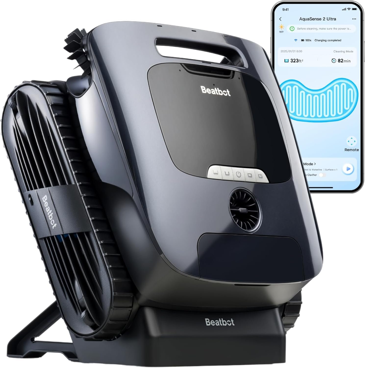 71ULIgQyWHL._AC_SL1500_ Beatbot Aquasense 2 Ultra Poolroboter, KI Mapping, 5in1 Komplettreinigung, KI-Schmutzerkennung, Poolsauger Akku für Oberfläche Boden und Wand, Poolreinigung bis zu 300m² – Bild 1