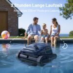 VONKO W10 Poolroboter Boden und Wand, Wasserlinie, Poolsauger Akku Kabelloser, mit AI-Vision Navigation, 180 Min Laufzeit, 20000LPH Leistungsstarker, Poolreiniger für Pools bis zu 200㎡, Graphitblau – Bild 7