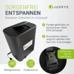 Juskys® Whirlpool SpaLuxe inkl. LED-Beleuchtung Schwarz/Weiß - 3000W, 130 Düsen, aufblasbar – Bild 3