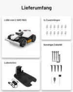 Mähroboter Mammotion LUBA Mini 2 AWD 1500, ohne Kabel, bis zu 1500m², Randmähen, DropMow, Allradantrieb, 80% Steigung, Auto-Kartierung, 4G Moudel, APP – Bild 12
