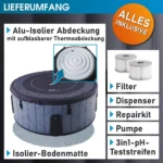 BRAST Whirlpool aufblasbar MSpa Tidal für 6 Personen | 138 Massagedüsen in 3 Intensitäten | einfache Steuerung per App – Bild 5
