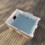 HOME DELUXE - Outdoor Whirlpool-mit Treppe und Thermoabdeckung - Maße: 190x140x70 cm- Inkl. Heizung, 18 Massagedüsen – Bild 2