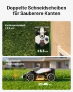 Mähroboter Mammotion LUBA Mini 2 AWD 1500, ohne Kabel, bis zu 1500m², Randmähen, DropMow, Allradantrieb, 80% Steigung, Auto-Kartierung, 4G Moudel, APP – Bild 5