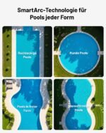 Spino E1 (2026 Neu) Poolroboter Wand und Boden, Wasserlinienreinigung, 21950 LPH Max, Laufzeit von 210 Minuten, 5 in 1 kabelloser Poolsauger, Navigation SmartArc, App-Steuerung, für Pools mit 150 m² – Bild 9