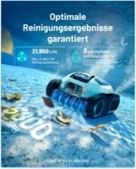 Spino E1 (2026 Neu) Poolroboter Wand und Boden, Wasserlinienreinigung, 21950 LPH Max, Laufzeit von 210 Minuten, 5 in 1 kabelloser Poolsauger, Navigation SmartArc, App-Steuerung, für Pools mit 150 m² – Bild 2