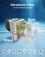 (2026 Neu) Gosvor Poolroboter Wand und Boden, Wasserlinie, Flachzone 4-in-1, Bis zu 200 Min. Laufzeit, Leichtgewicht 6,9 KG, 3μm Ultrafeiner Filter, Poolsuager Akku für Pools bis zu 200 m², Dunkelblau – Bild 7