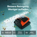 Beatbot (2026 Neu Sora 30 Poolroboter Akku Boden und Wand, 25700LPH Saugleistung, 3-Zonen-Reinigung, 5 Stunden Laufzeit, Filterkorb mit 5 L Kapazität, Mandarine – Bild 6