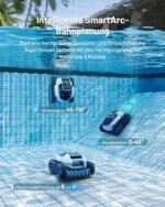 Spino E1 (2026 Neu) Poolroboter Wand und Boden, Wasserlinienreinigung, 21950 LPH Max, Laufzeit von 210 Minuten, 5 in 1 kabelloser Poolsauger, Navigation SmartArc, App-Steuerung, für Pools mit 150 m² – Bild 5