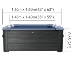 MSpa Whirlpool Oslo Saphire, 160x160x65cm, Modell 2026 – Bild 12