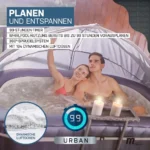 MSpa Whirlpool Urban Nest U-NE021 | Indoor & Outdoor Whirlpool - Aufblasbar - 2 Personen - Massagefunktion - Anti-Frost - Ozon-UV-C-Desinfektion – Bild 6