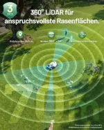 Mähroboter Mammotion LUBA 3 AWD 5000 mit Garage, ohne Kabel, für bis zu 5000 m², 360° LiDAR+NetRTK+KI Vision, 80% Steigung, Auto-Kartierung, 4G, APP – Bild 3