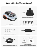 Segway Navimow i208 LiDAR mit Garage M, Mähroboter ohne Begrenzungskabel für 800 m², bis 45% Steigung, Solid-State LiDAR+Vision, Integriertes 4G – Bild 8