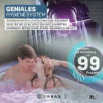 MSpa Whirlpool Urban Nest U-NE021 | Indoor & Outdoor Whirlpool - Aufblasbar - 2 Personen - Massagefunktion - Anti-Frost - Ozon-UV-C-Desinfektion – Bild 4
