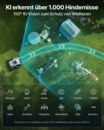 ANTHBOT M5 Mähroboter ohne Begrenzungskabel, RTK-Navigation, 150°KI-Kamera, App-Steuerung, für Gärten bis 700 m² – Bild 9