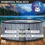 BRAST Whirlpool aufblasbar MSpa Tidal für 6 Personen | 138 Massagedüsen in 3 Intensitäten | einfache Steuerung per App – Bild 2