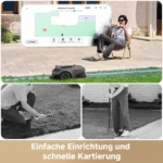 MOVA ViAX 250 Mähroboter – 250 m², UltraEyes™ KI-Dual-Vision, U-Bahnplanung, Dual-Map, Hindernisvermeidung, App-Steuerung, 50min Akkulaufzeit – Bild 4