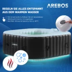 Arebos AR-HE-SPA4SL, Schwarz, 650 mm, 22 kg – Bild 3