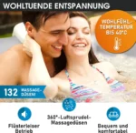 Whirlpool aufblasbar BRAST MSpa Tekapo für 6 Personen 185x185cm In-Outdoor Pool 132 Massagedüsen Energiespar – Bild 7