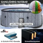 BRAST Whirlpool aufblasbar MSpa Tidal für 6 Personen | 138 Massagedüsen in 3 Intensitäten | einfache Steuerung per App – Bild 3
