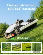 Mähroboter Mammotion LUBA 3 AWD 5000 mit Garage, ohne Kabel, für bis zu 5000 m², 360° LiDAR+NetRTK+KI Vision, 80% Steigung, Auto-Kartierung, 4G, APP – Bild 6