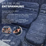 Bestway® LAY-Z-SPA® Energiespar-Whirlpool San Francisco HydroJet Pro™ mit App-Steuerung, für 7 Personen 230 x 230 x 71 cm, Marmor-Optik (Samtgrau) – Bild 8