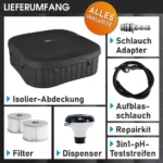 Whirlpool aufblasbar BRAST MSpa Tekapo für 6 Personen 185x185cm In-Outdoor Pool 132 Massagedüsen Energiespar – Bild 10
