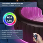 MSpa Whirlpool Urban Aurora | 6 Personen Pool - aufblasbar - UVC+ Filter - LED RGB Band - Ozon-Desinfektion - Anti-Frost - mit Zubehör - 204 x 70 cm – Bild 4