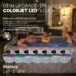 Bestway® LAY-Z-SPA® Energiespar-Whirlpool San Francisco HydroJet Pro™ mit App-Steuerung, für 7 Personen 230 x 230 x 71 cm, Marmor-Optik (Samtgrau) – Bild 9