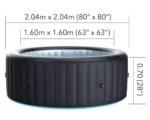 MSpa Whirlpool Aurora, 204x204x70cm – Bild 16